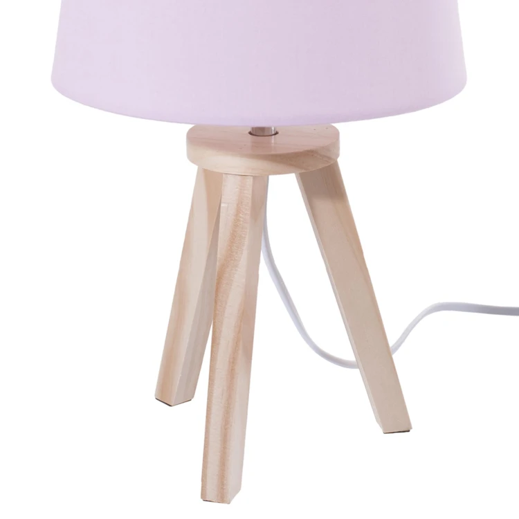 Houten driepootlamp