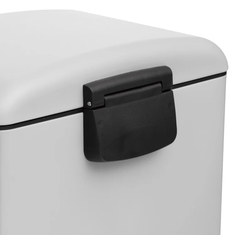 Poubelle en métal bac amovible 30 L