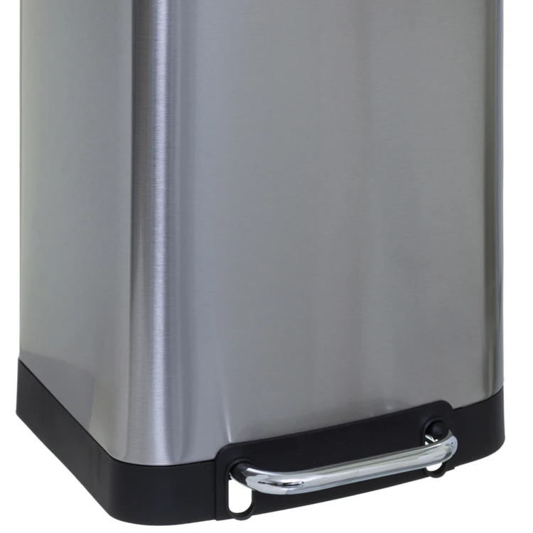 Poubelle en métal bac amovible 30 L