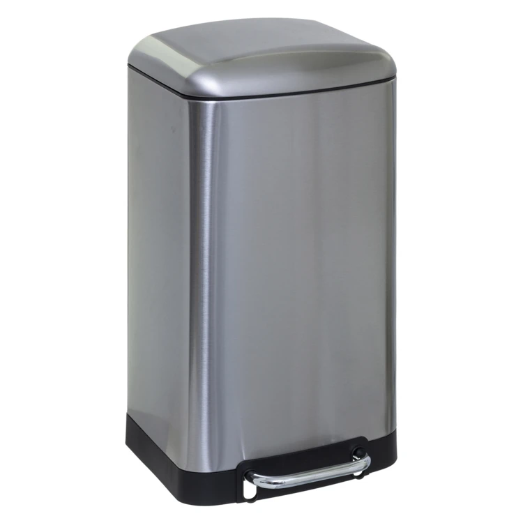 Poubelle en métal bac amovible 30 L