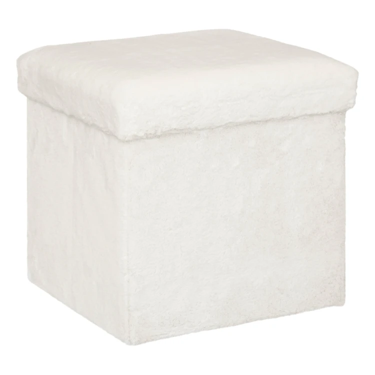 Pouf pliable en fourrure