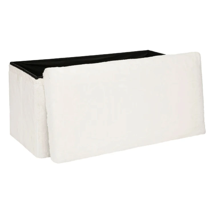 Puff de piel doble plegable
