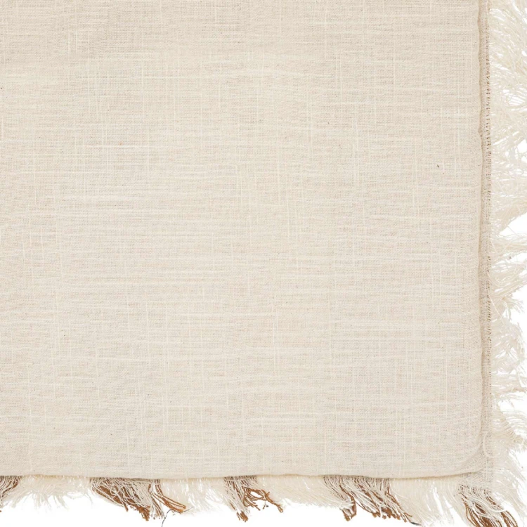 Edredón con flecos beige