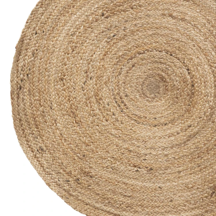 Rond geweven jute vloerkleed