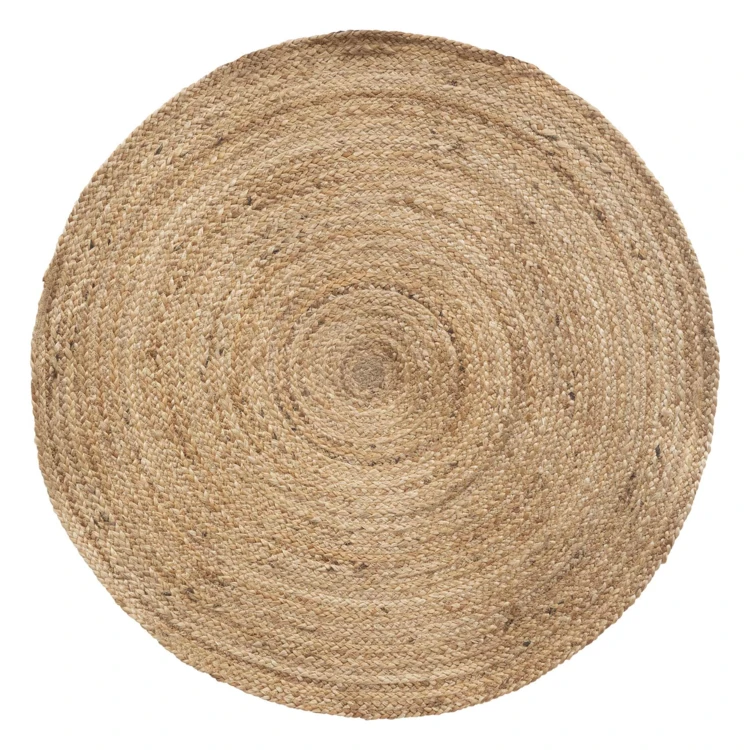 Rond geweven jute vloerkleed
