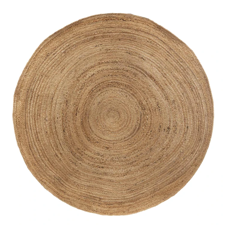 Rond geweven jute vloerkleed