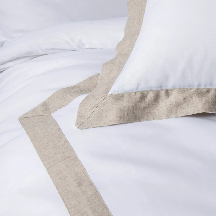 Set di biancheria da letto 3 pezzi in cotone e lino
