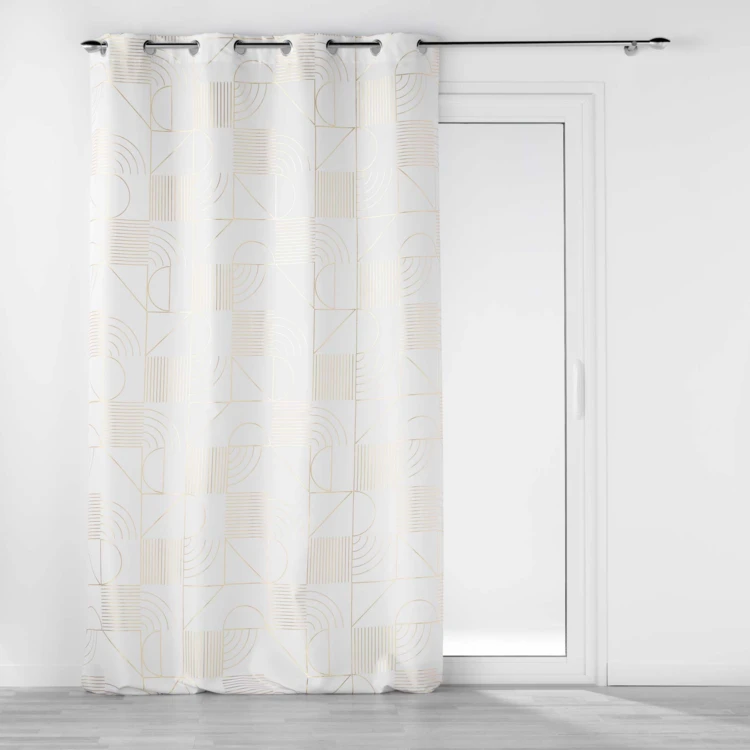 Siebvorhang mit Metallic-Muster