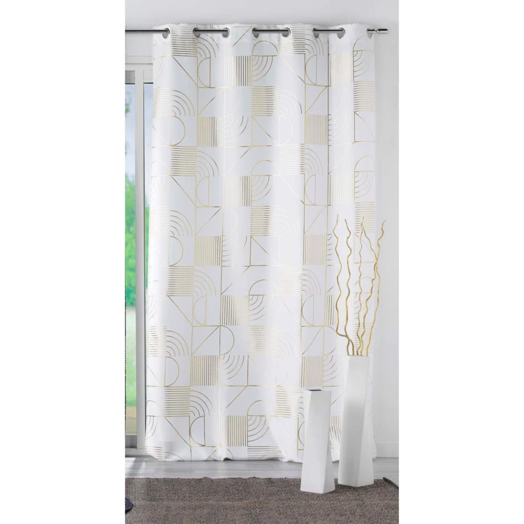 Siebvorhang mit Metallic-Muster