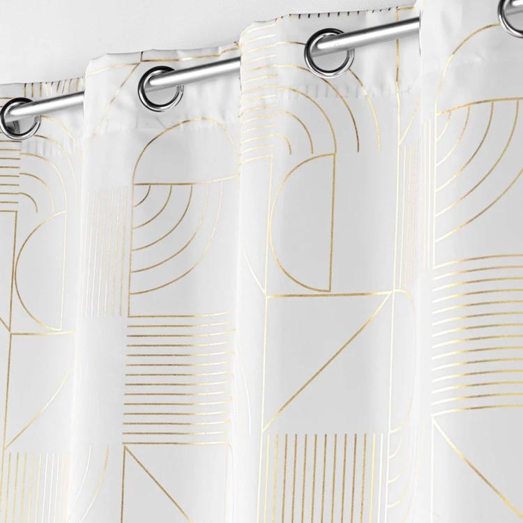 Siebvorhang mit Metallic-Muster