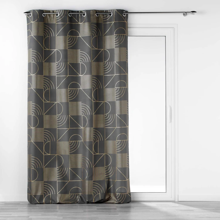 Siebvorhang mit Metallic-Muster