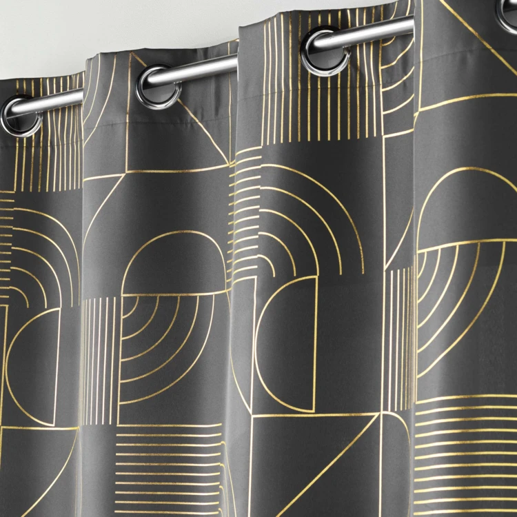Siebvorhang mit Metallic-Muster
