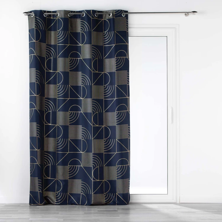 Siebvorhang mit Metallic-Muster