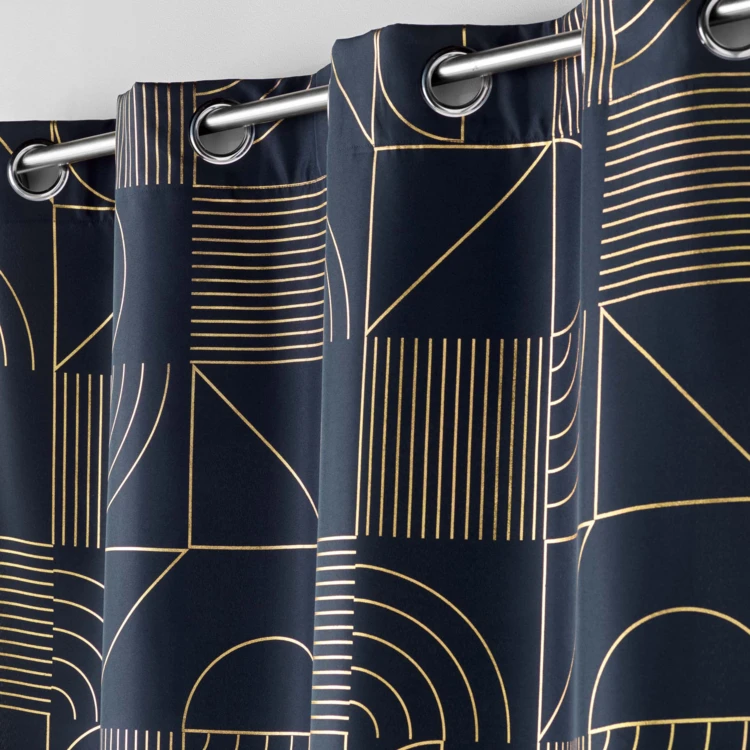 Siebvorhang mit Metallic-Muster