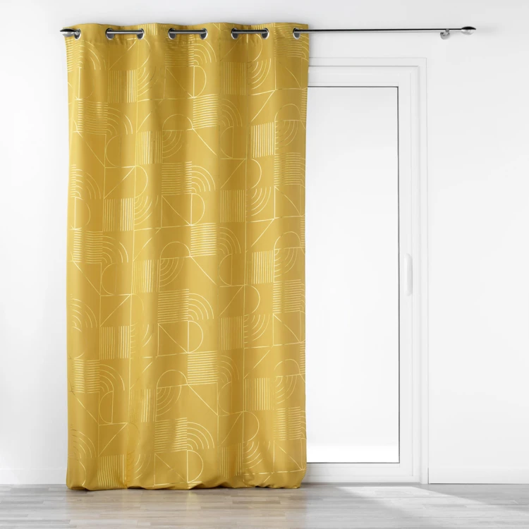 Siebvorhang mit Metallic-Muster