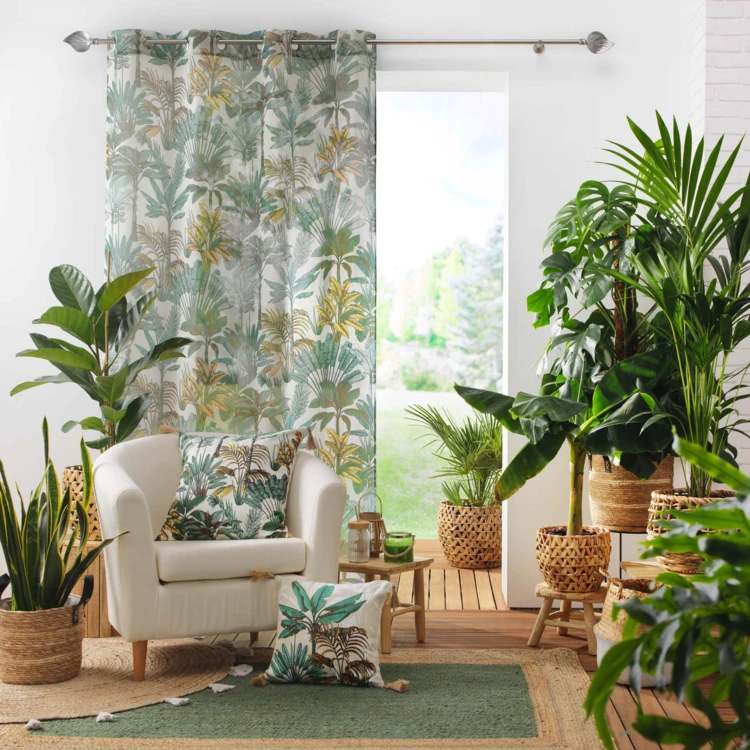 Voile de efeito linho da selva