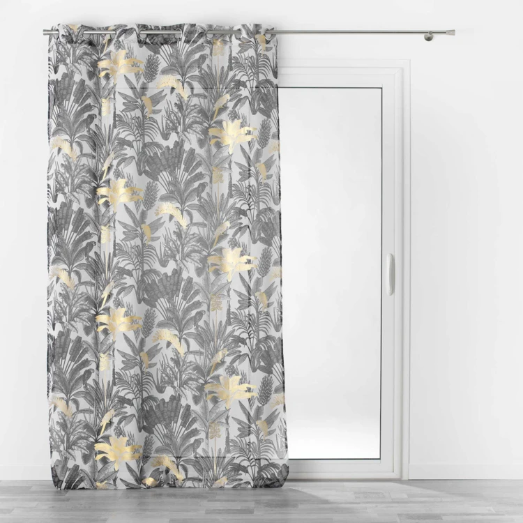 Folhas exóticas com estampados metálicos