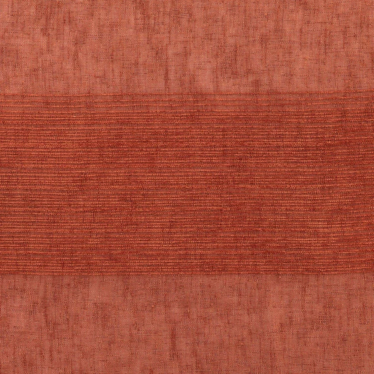 Gestreepte chenille voile met linneneffect
