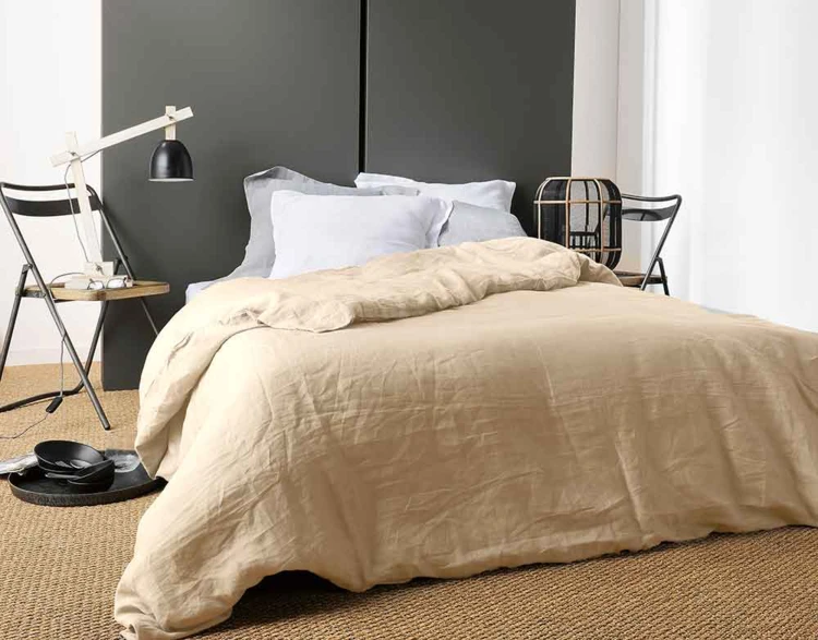 Housse de Couette Unie en Lin