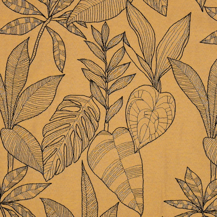 Housse de coussin aux feuilles stylisées
