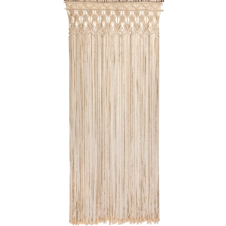 Rideau de porte tissé en macramé