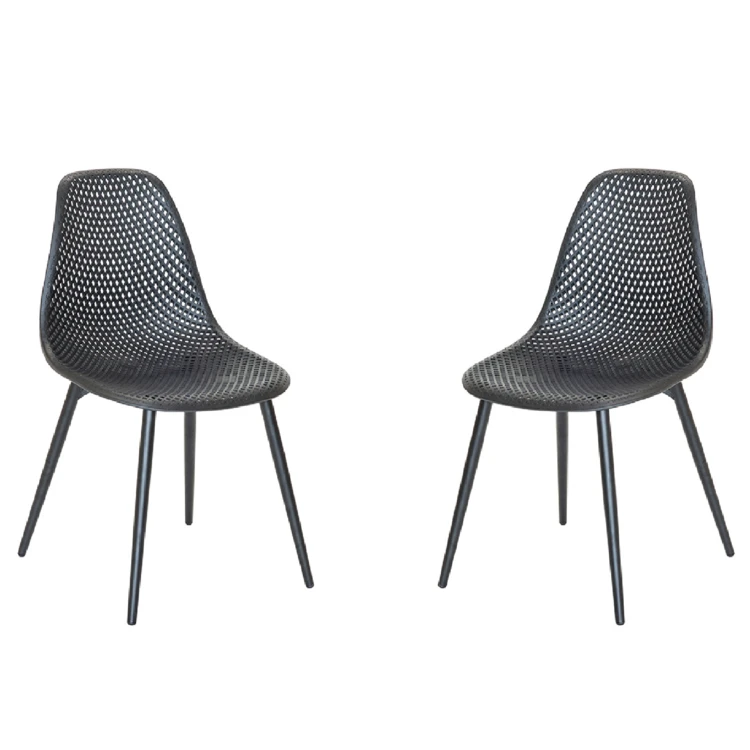 Lot de 2 chaises exterieur en résine tressée
