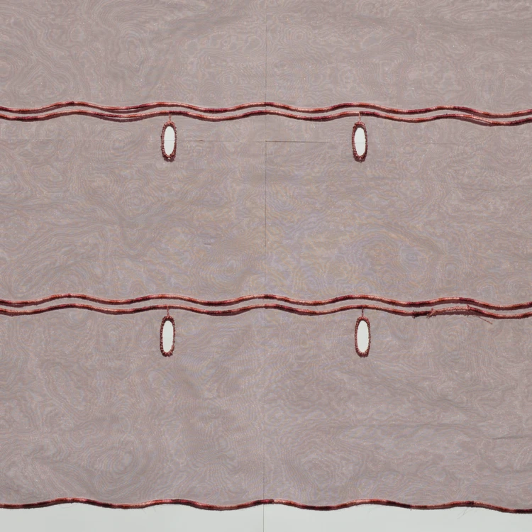 Modulable organza uni à boutonnières brodées