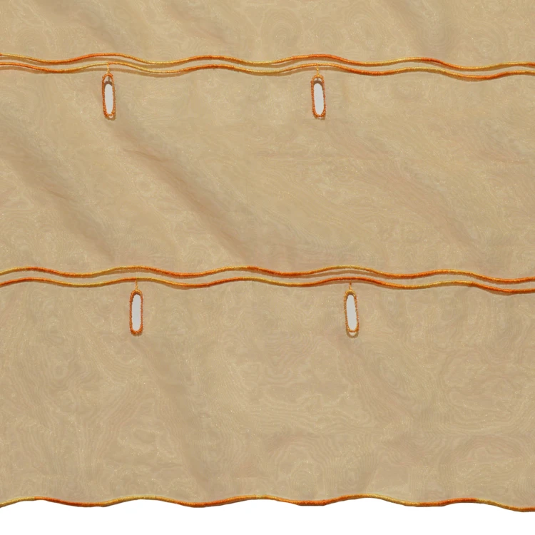 Modulable organza uni à boutonnières brodées