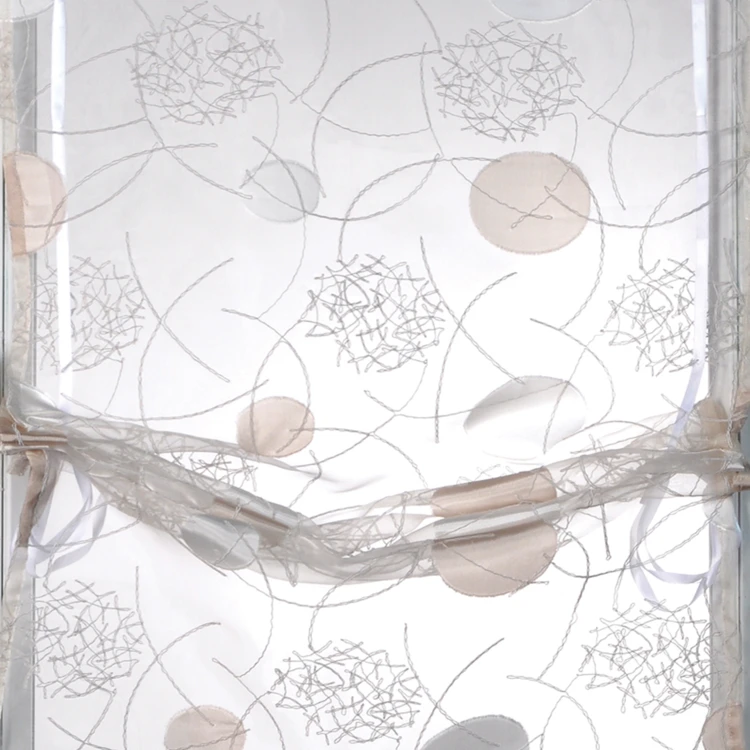 Petit voilage organza jacquard à remonter