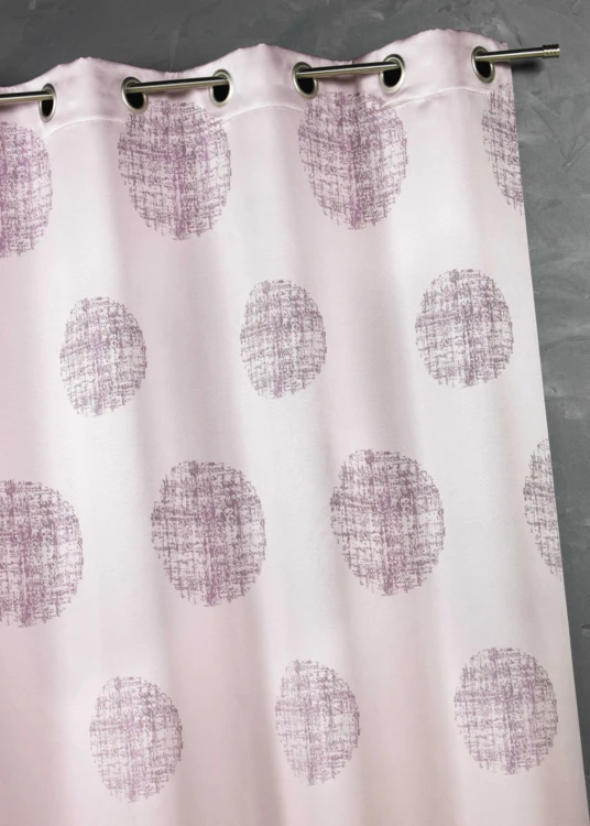 Jacquard-Vorhang mit melierten Rundmustern