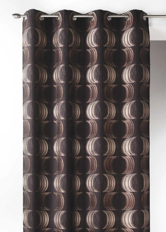Jacquard-Lichtvorhang mit Halbmondmotiven