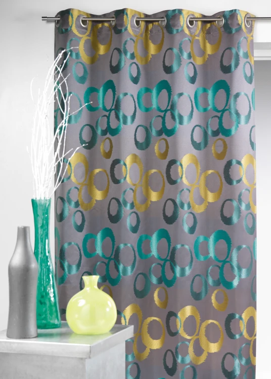 Cortina opaca de jacquard gráfico