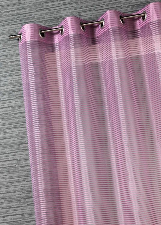 Voile de organza com riscas horizontais