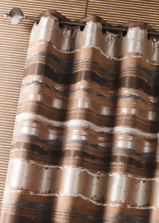 Bunter Jacquard-Vorhang mit Streifenmuster
