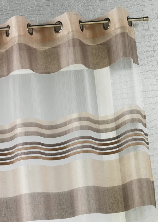 Vorhang Organza gewebte horizontale Streifen