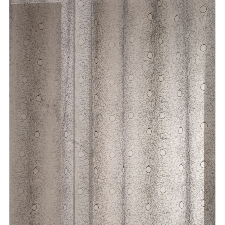 Cortina de organza bordada com bolhas