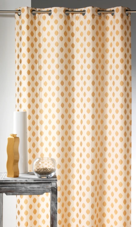 Cortina jacquard com motivos arredondados, de peso