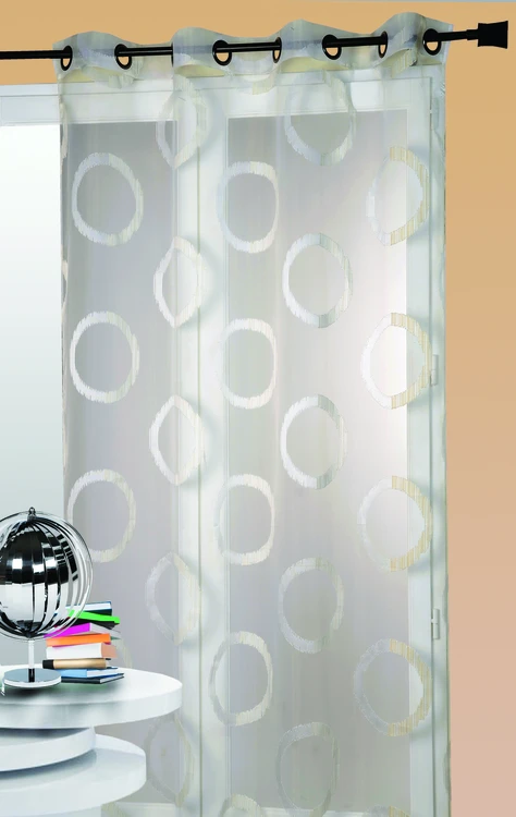 Jacquard organza voile met rond patroon