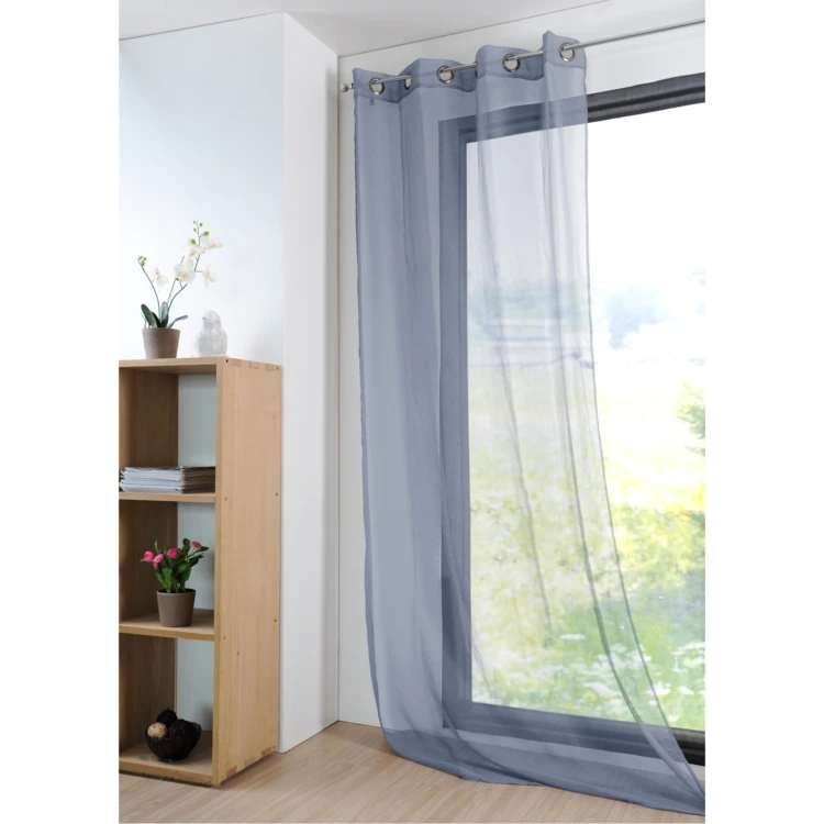 Voilage grande largeur effet lin