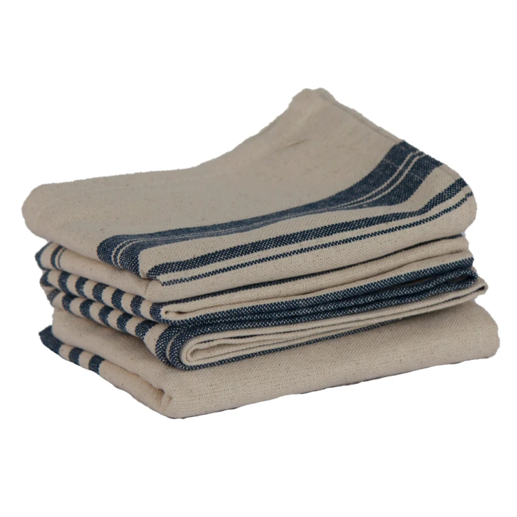 Lot de 3 torchons 100% coton lavé