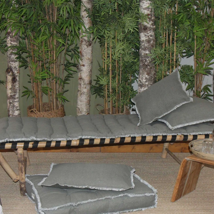 Matelas bain de soleil frangé