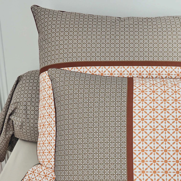 Taie d'oreiller percale graphique