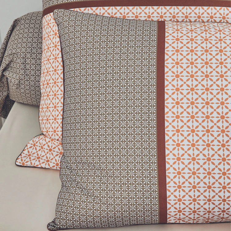 Taie d'oreiller percale graphique