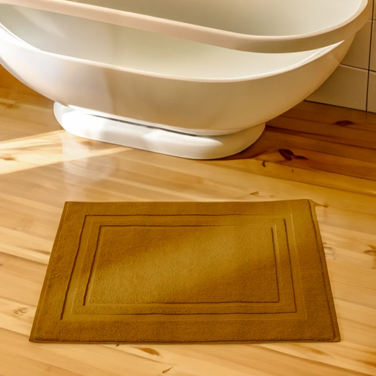 Tapis de bain en coton peigné