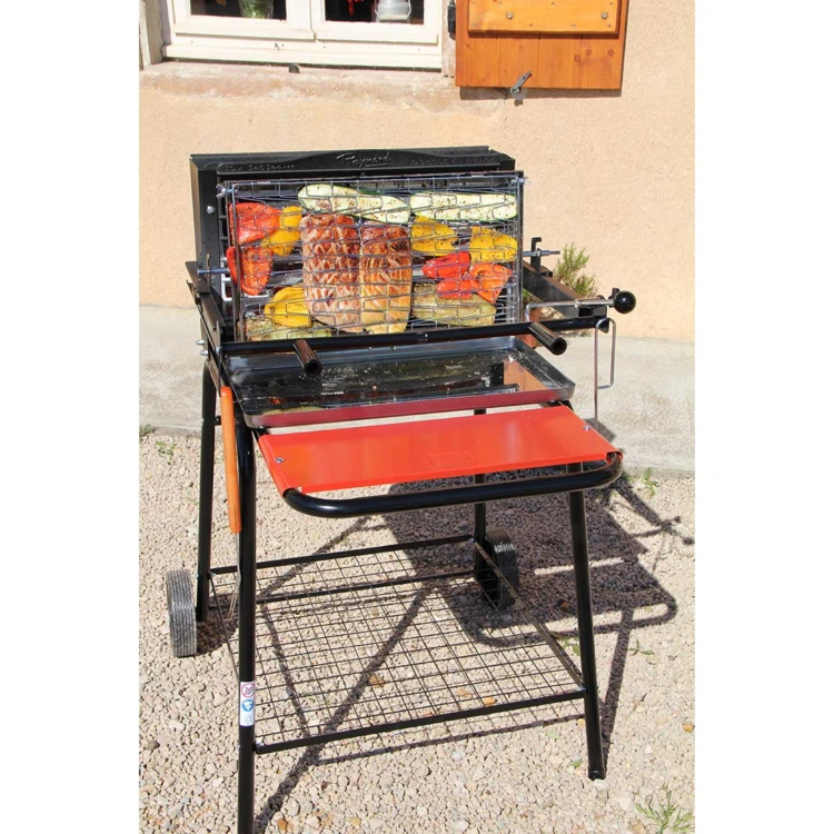 Kohle- und Vertikalgrill mit patentiertem System