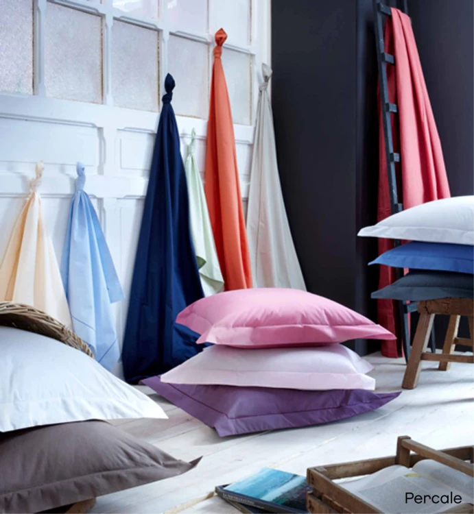 Housse de couette percale 240 x 220 cm unie