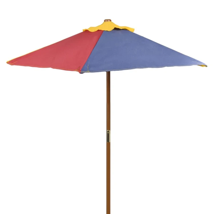 Tavolo e panche con ombrellone per bambini