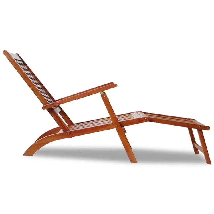 Chaise longue en bois d'acacia