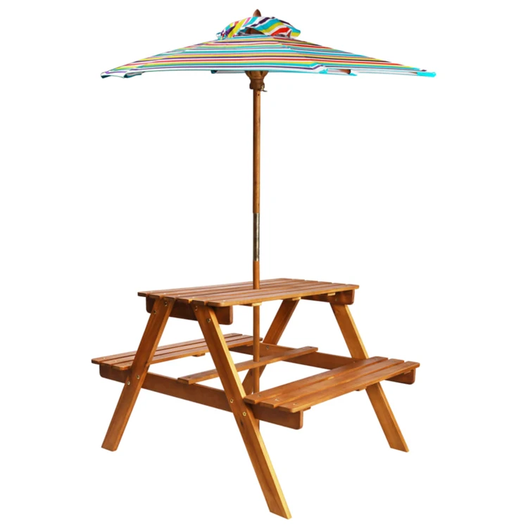 Salon de jardin pour enfant avec parasol