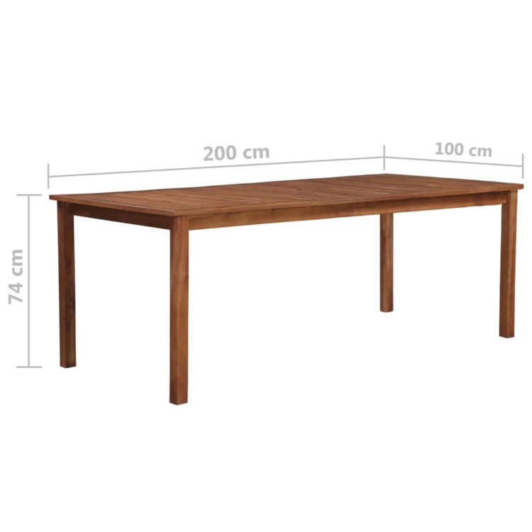 Table de jardin en bois d'acacia